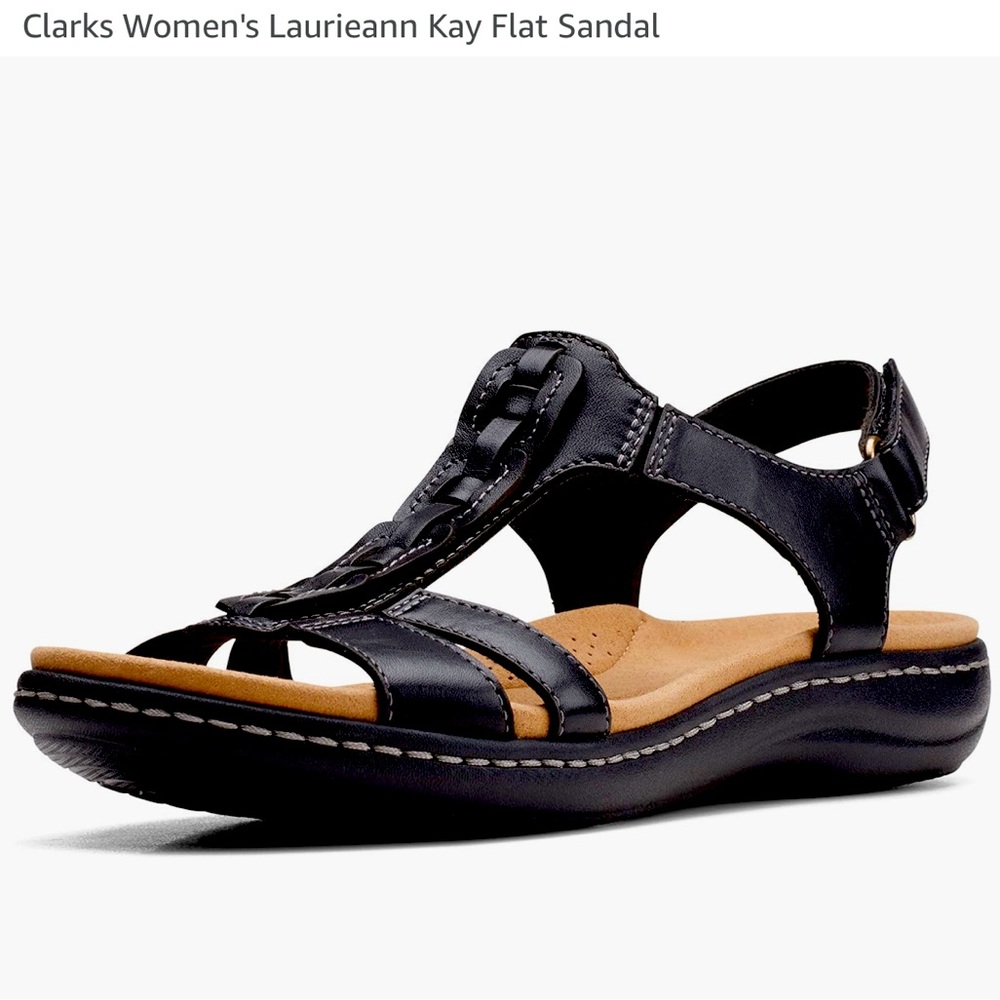 Woman's Sandals Clarks Laurieann, Size 7.5W Black